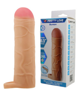 Насадка на пеніс реалістична Pretty Love Bunion подовжуюча, бежева, 16.5 х 3.8 см - No Taboo