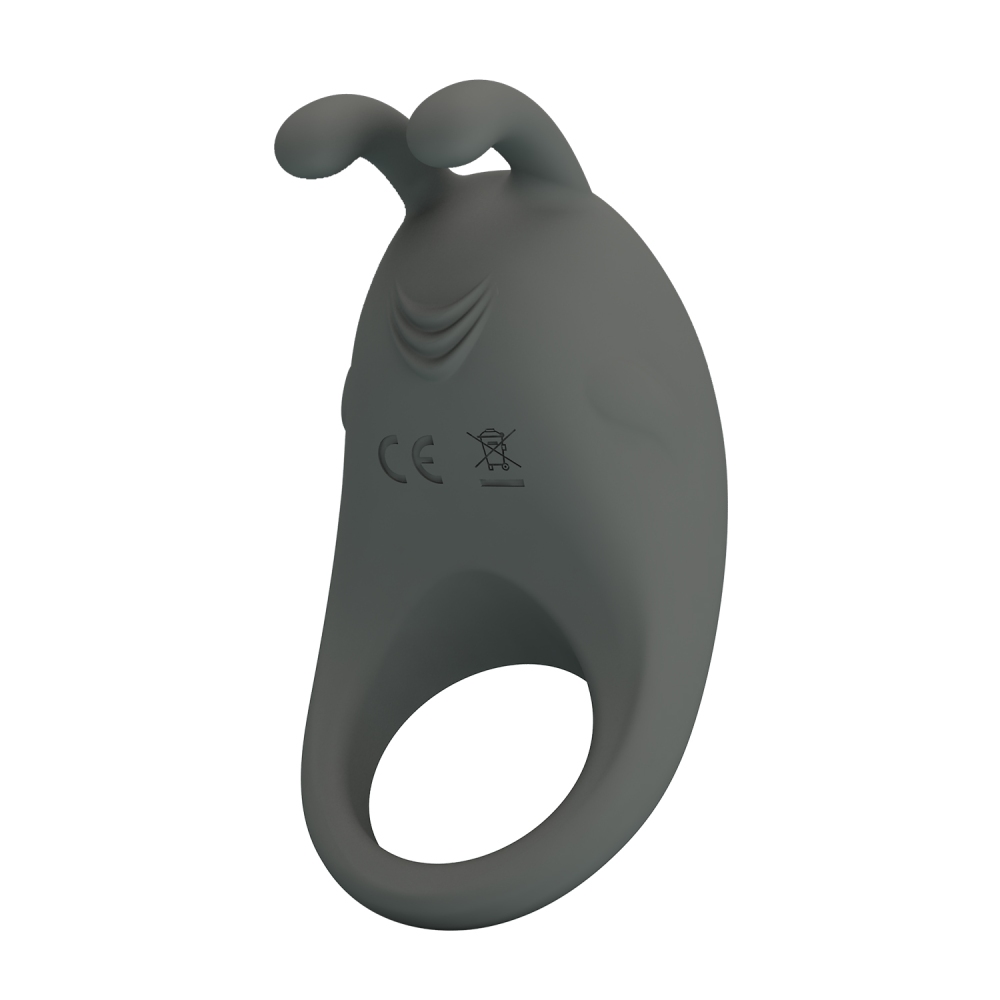 Эрекционное виброкольцо Pretty Love Master Ring с усиками, серое, 7.5 х 4 см фото №2 — секс игрушки: Украина, NO TABOO