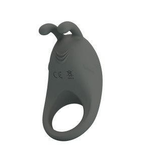 Эрекционное виброкольцо Pretty Love Master Ring с усиками, серое, 7.5 х 4 см - No Taboo
