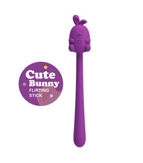 Минивибратор Pretty Love Cute Bunny гибкий, фиолетовый, 14.2 х 2.4 см - No Taboo