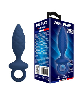 Анальная пробка MR. PLAY с кольцом синяя, 11.5 х 2.7 - No Taboo