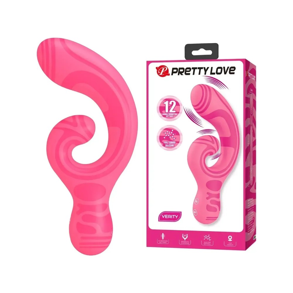 Вибратор-кролик Pretty Love Verity силиконовый, розовый, 12.5 х 3.1 см фото №0 — секс игрушки: Украина, NO TABOO