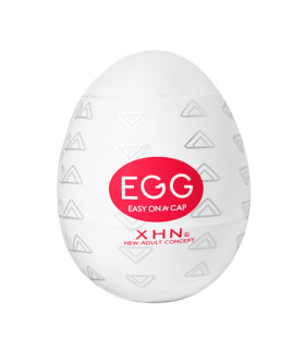 Мастурбатор яйце з рельєфом XHN STAIR Egg Easy Ona-Cap, білий, 6.8 х 5.2 см - No Taboo