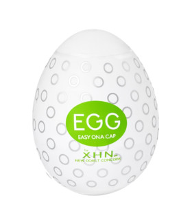Мастурбатор яйце з рельєфом XHN BUMPY Egg Easy Ona-Cap, білий, 6.8 х 5.2 см - No Taboo