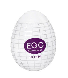 Мастурбатор яйце з рельєфом XHN SPIDER WEB Egg Easy Ona-Cap, білий, 6.8 х 5.2 см - No Taboo