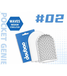 Міні мастурбатор DOU BAO WAVES Pocket Genius з рельєфом хвиль, білий, 8.2 х 5.2 см - No Taboo