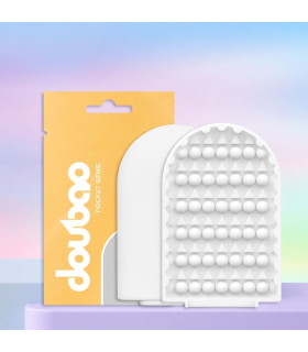 Міні мастурбатор DOU BAO DOTS Pocket Genius з рельєфом крапок, білий, 8.2 х 5.2 см - No Taboo