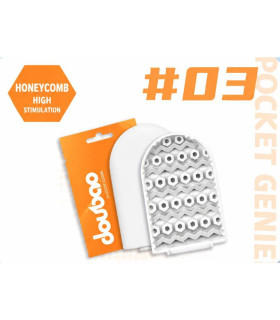 Міні мастурбатор DOU BAO HONEYCOMB Pocket Genius з рельєфом стільника, білий, 8.2 х 5.2 см - No Taboo