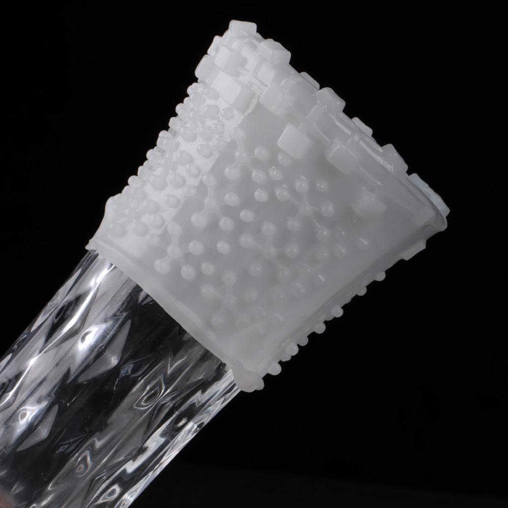 Мини мастурбатор DOU BAO ICE CUBE Pocket Genius с рельефом кубиков, белый, 8.2 х 5.2 см фото №11 — секс игрушки: Украина, NO TABOO