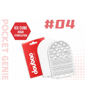 Міні мастурбатор DOU BAO ICE CUBE Pocket Genius з рельєфом кубиків, білий, 8.2 х 5.2 см - No Taboo