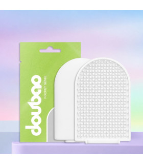 Міні мастурбатор DOU BAO CRYSTAL Pocket Genius з рельєфом кришталю, білий, 8.2 х 5.2 см - No Taboo