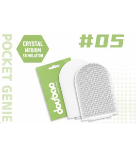 Міні мастурбатор DOU BAO CRYSTAL Pocket Genius з рельєфом кришталю, білий, 8.2 х 5.2 см - No Taboo