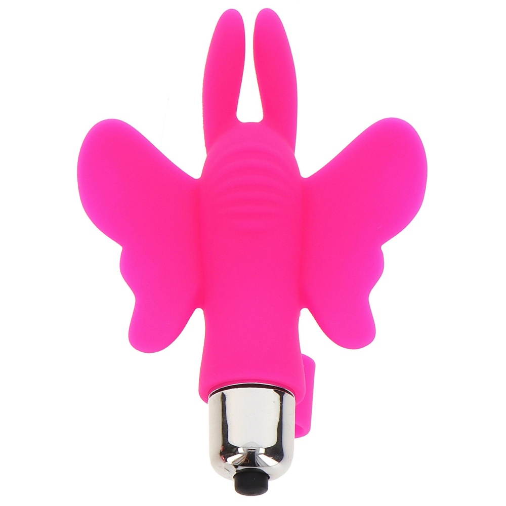 Вибратор на палец Toy Joy Butterfly Pleaser в виде бабочки, розовый, 11 х 7 см фото №0 — секс игрушки: Украина, NO TABOO