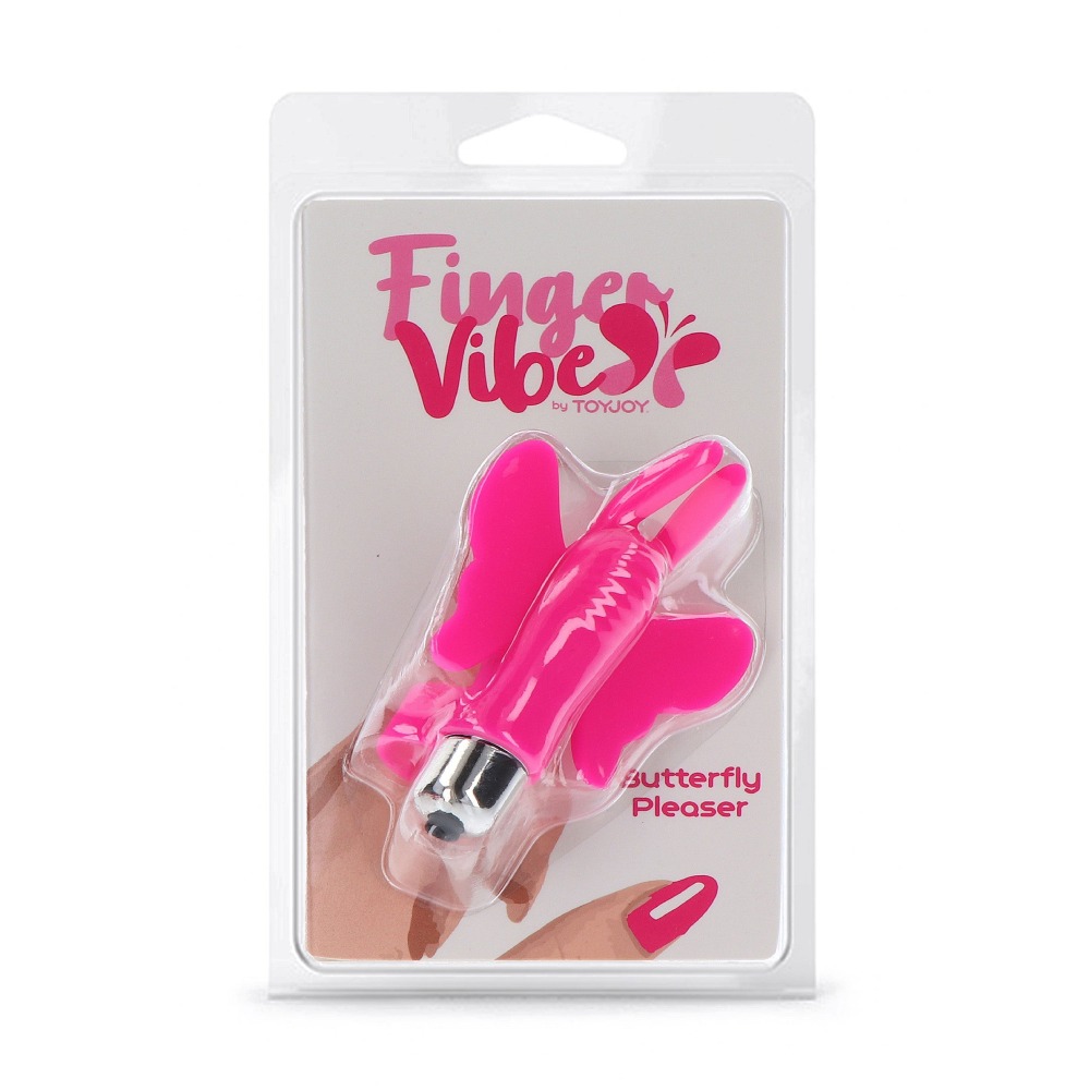 Вибратор на палец Toy Joy Butterfly Pleaser в виде бабочки, розовый, 11 х 7 см фото №2 — секс игрушки: Украина, NO TABOO
