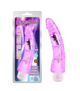 Вибратор реалистичный Chisa Crystal Jelly, фиолетовый, 22 х 4.2 см - No Taboo