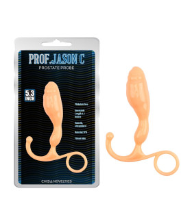 Массажер простаты Chisa Prostate Probe, бежевый, 12.5 х 3 см - No Taboo