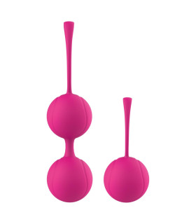 Вагинальные шарики Dream Toys Duo Ball Set силиконовые, розовые, 2 шт - No Taboo