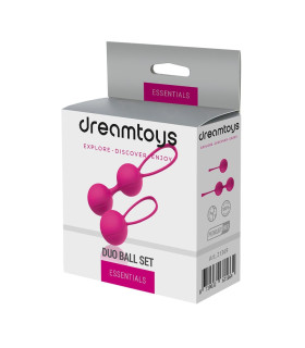 Вагинальные шарики Dream Toys Duo Ball Set силиконовые, розовые, 2 шт - No Taboo