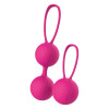 Вагинальные шарики Dream Toys Duo Ball Set силиконовые, розовые, 2 шт фото №3 — секс игрушки: Украина, NO TABOO