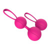Вагинальные шарики Dream Toys Duo Ball Set силиконовые, розовые, 2 шт фото №4 — секс игрушки: Украина, NO TABOO