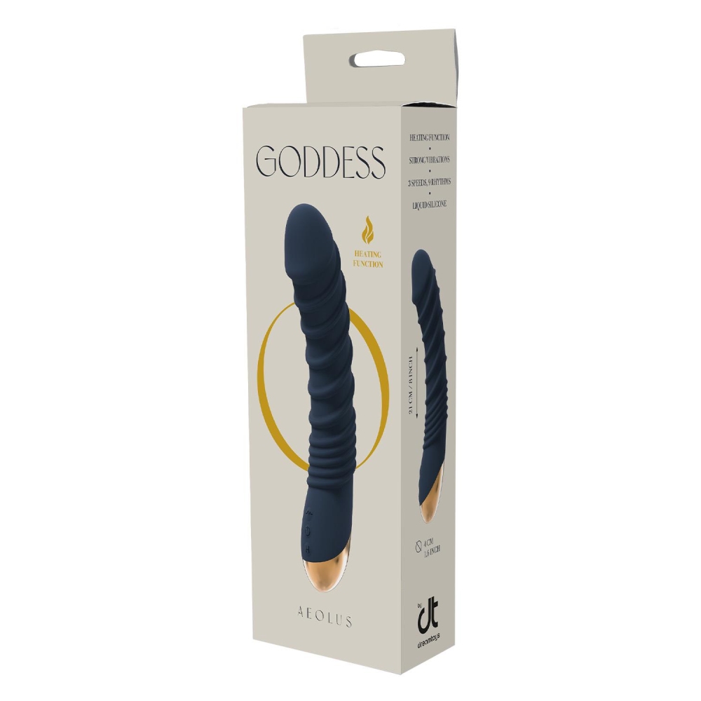Вибратор для точки G Dream Toys Aeolus с подогревом, синий, 21 х 4 см фото №2 — секс игрушки: Украина, NO TABOO