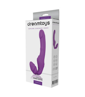 Безременный вибрострапон Dream Toys Double Dipper, фиолетовый, 22 х 3.6 см - No Taboo
