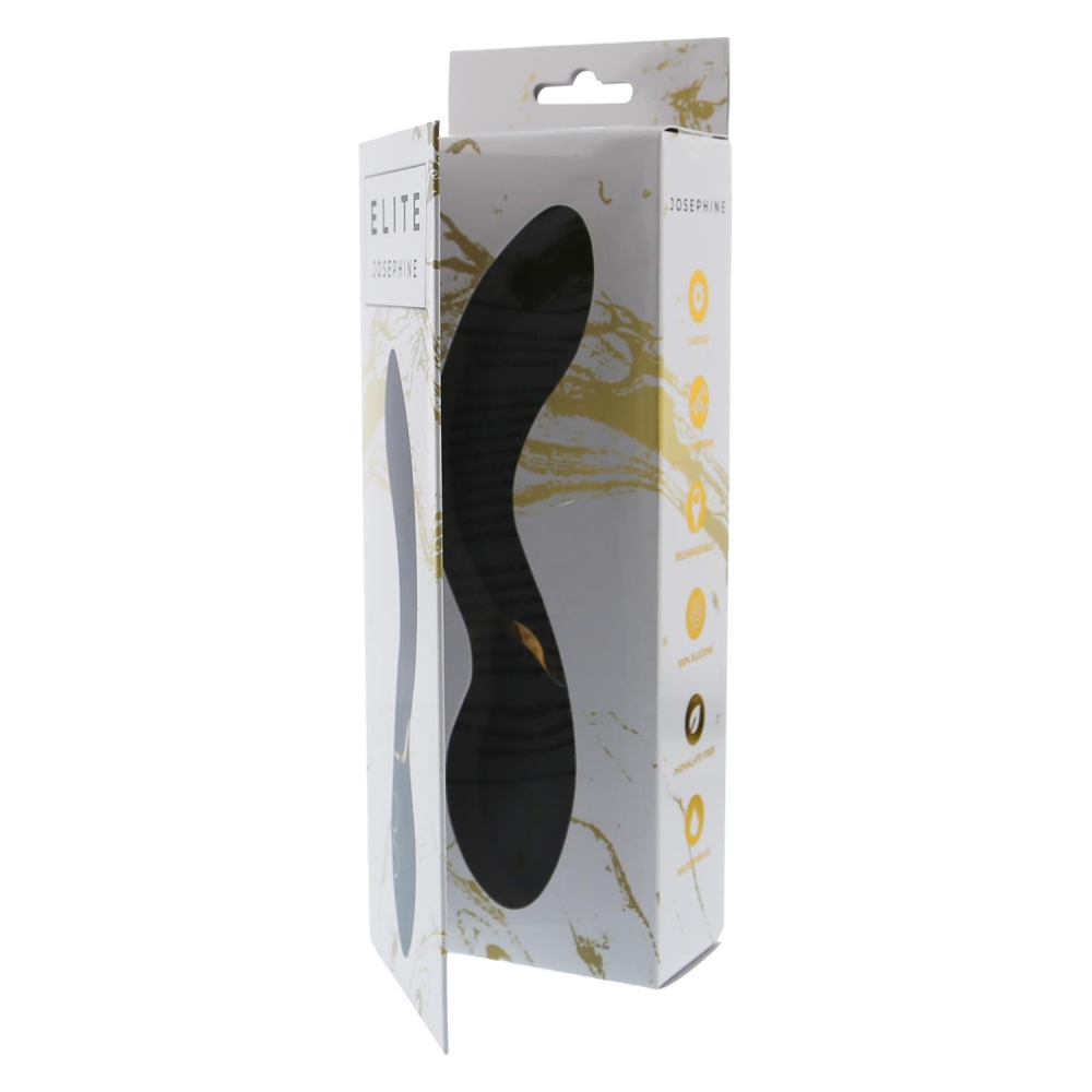 Вибратор для точки G Dream Toys Elite Josephine изогнутый, черно-золотой, 20 х 3.6 см фото №2 — секс игрушки: Украина, NO TABOO