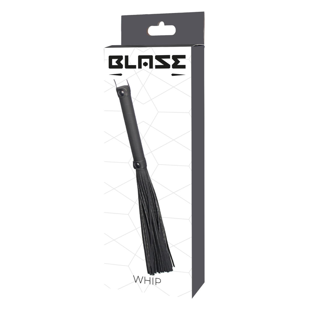 Флоггер Dream Toys Blaze Whip с петлей, черный, 24 см, фото №2 — секс шоп Украина, NO TABOO
