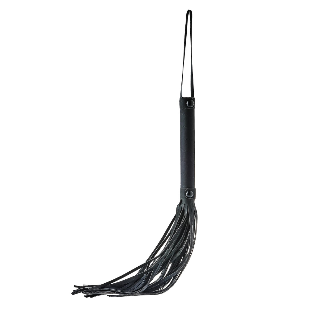 Флоггер Dream Toys Blaze Whip с петлей, черный, 24 см, фото №4 — секс шоп Украина, NO TABOO