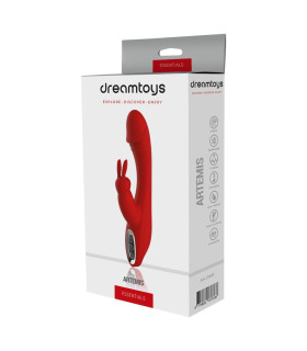 Вибратор-кролик Dream Toys Artemis с ушками, красный, 21 х 4 см - No Taboo