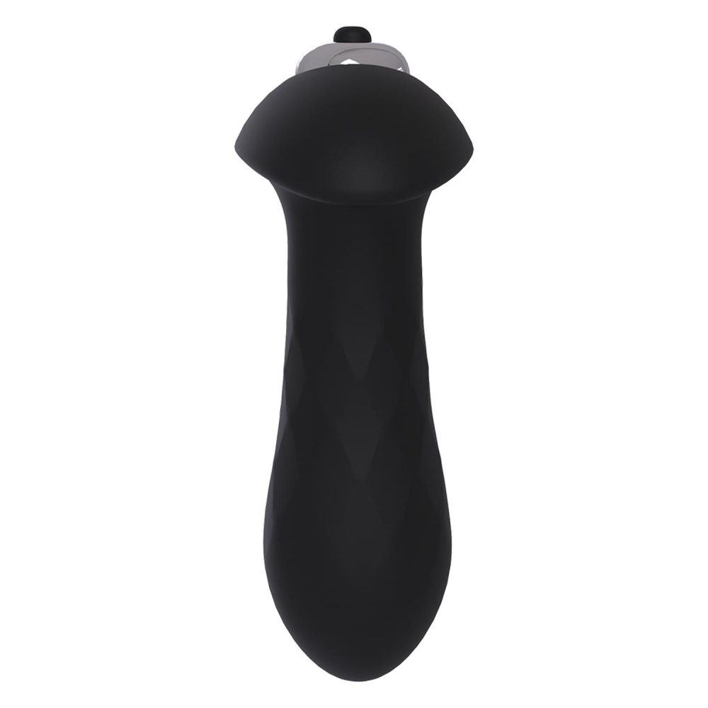 Анальный вибратор Dream Toys Diamond с ограничителем, черный, 10 х 3 см фото №4 — секс игрушки: Украина, NO TABOO