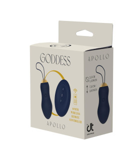 Виброяйцо Dream Toys Apollo с пультом, синее, 14 х 3.5 см - No Taboo
