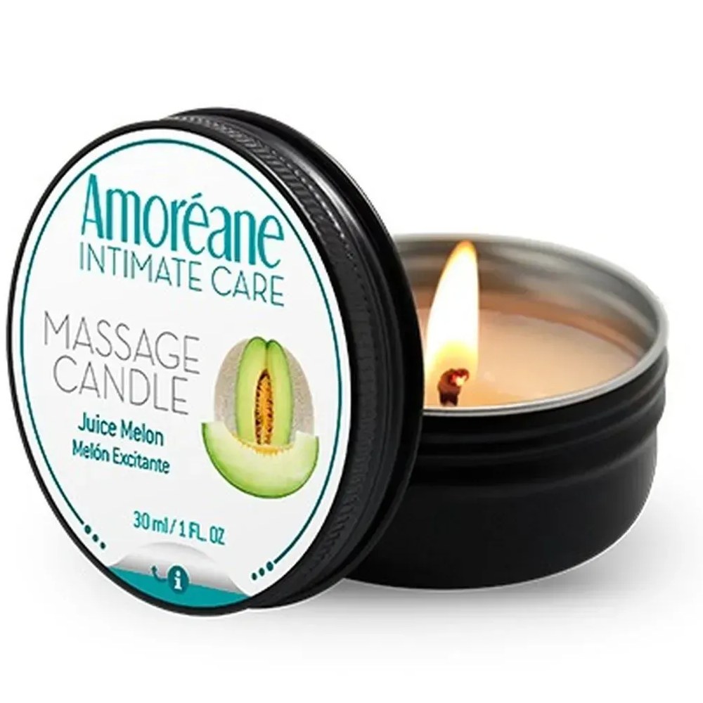 Массажная свеча Juicy Melon Amoreane, 30 мл, с ароматом дыни, фото №0 — секс шоп Украина, NO TABOO