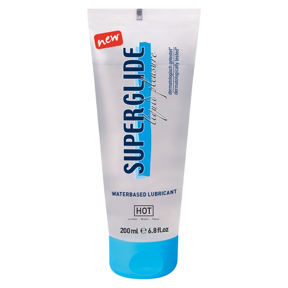 Лубрикант HOT Superglide на водной основе, 200 мл, фото №0 — секс шоп Украина, NO TABOO