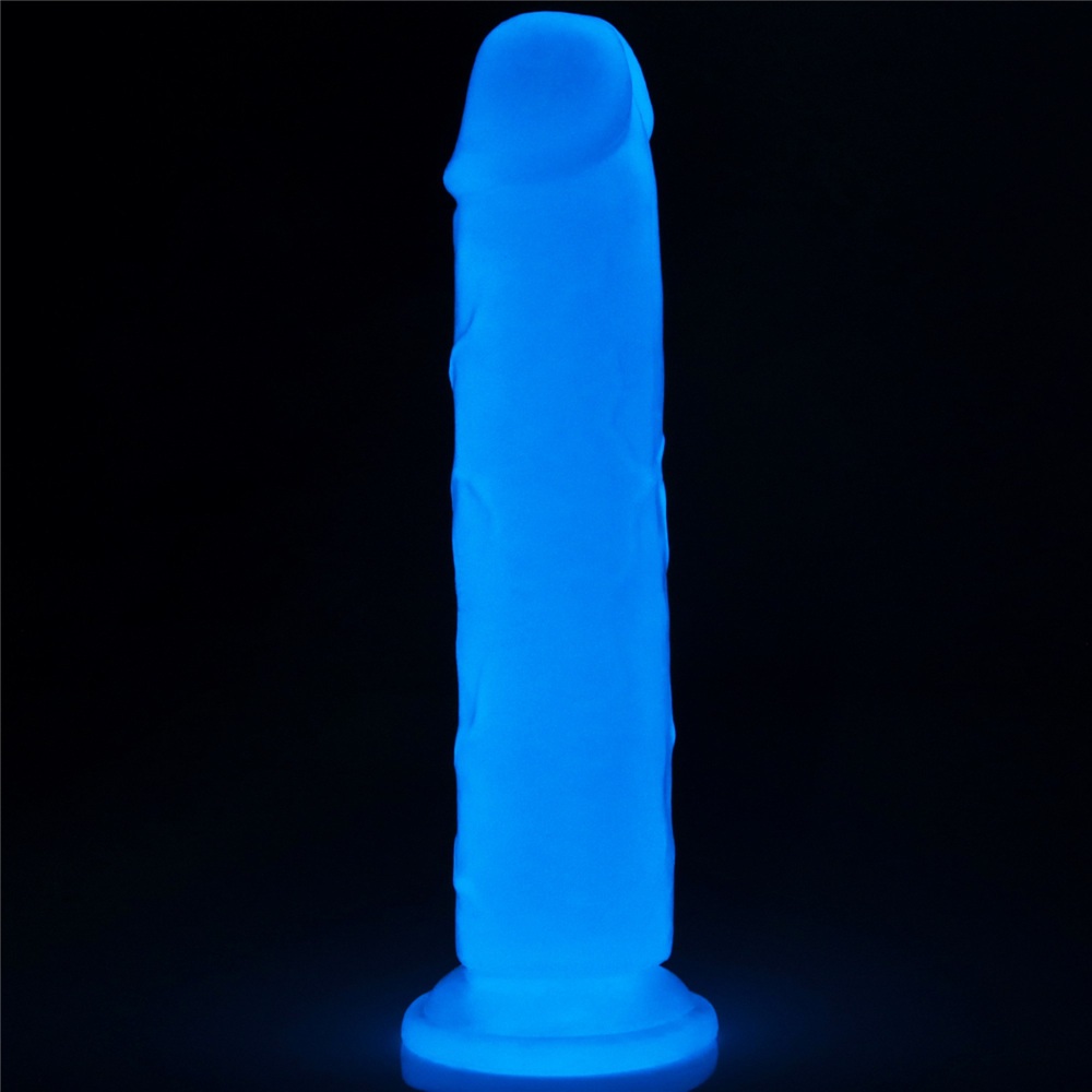 Фаллоимитатор реалистичный Lovetoy Lumino Play Dildo светится в темноте, на присоске, прозрачный, 21 х 4 см фото №2 — секс игрушки: Украина, NO TABOO