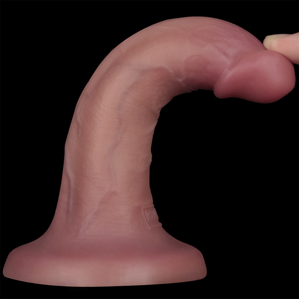 Вибратор двойной плотности Lovetoy Dual Density Power Cock на присоске, бежевый, 15.2 х 3.8 см фото №7 — секс игрушки: Украина, NO TABOO