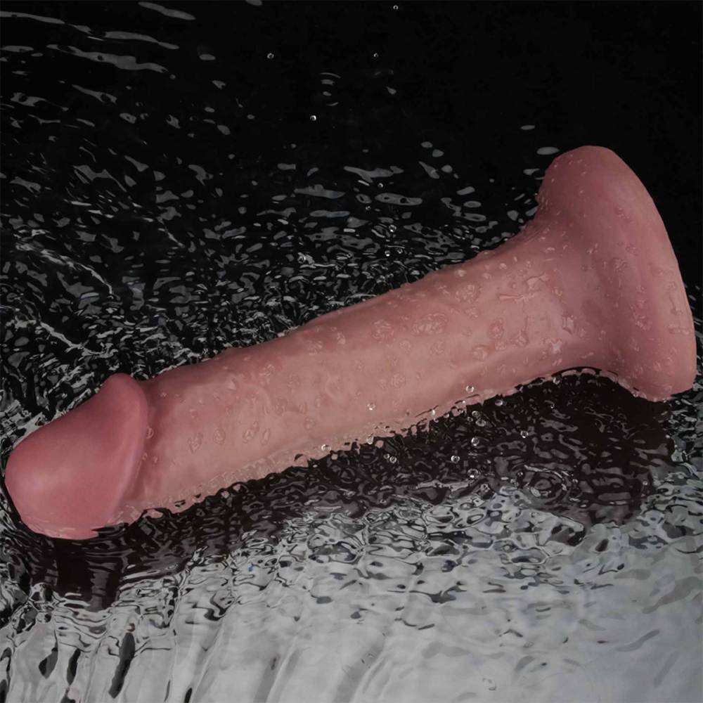 Вибратор двойной плотности Lovetoy Dual Density Power Cock на присоске, бежевый, 20.3 х 4 см фото №5 — секс игрушки: Украина, NO TABOO
