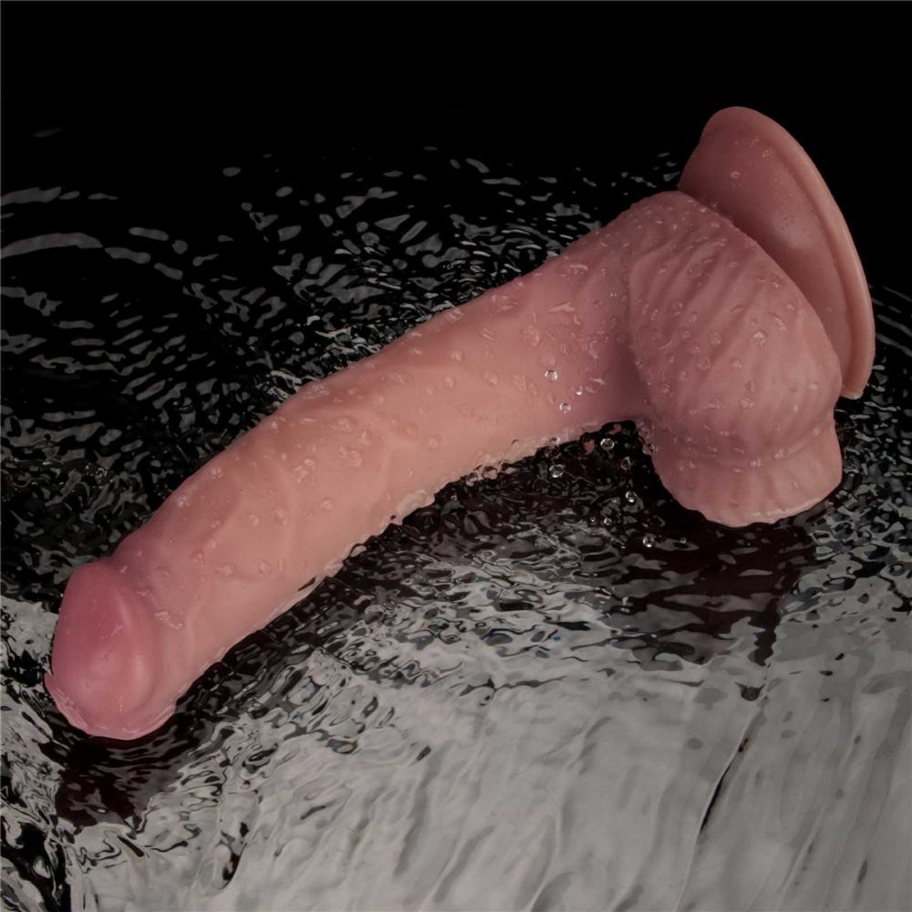 Вибратор двойной плотности Lovetoy Dual Density Power Cock на присоске, бежевый, 22.8 х 4 см фото №5 — секс игрушки: Украина, NO TABOO