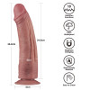 Вібратор-гігант із подвійною щільністю Lovetoy Dual Density Power Cock на присосці, бежевий, 26.7 х 6 см фото №4 — секс іграшки: Україна, NO TABOO