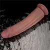 Вібратор-гігант із подвійною щільністю Lovetoy Dual Density Power Cock на присосці, бежевий, 26.7 х 6 см фото №5 — секс іграшки: Україна, NO TABOO
