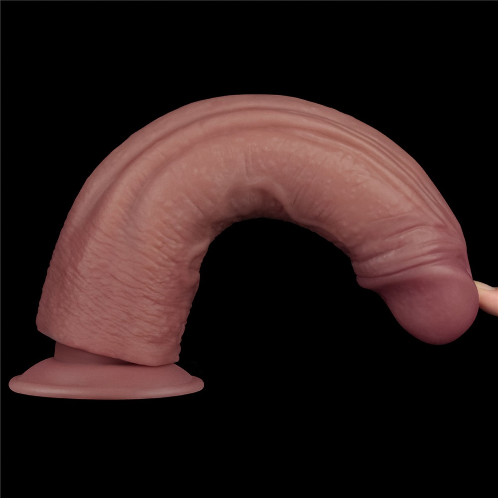 Вібратор-гігант із подвійною щільністю Lovetoy Dual Density Power Cock на присосці, бежевий, 26.7 х 6 см фото №8 — секс іграшки: Україна, NO TABOO