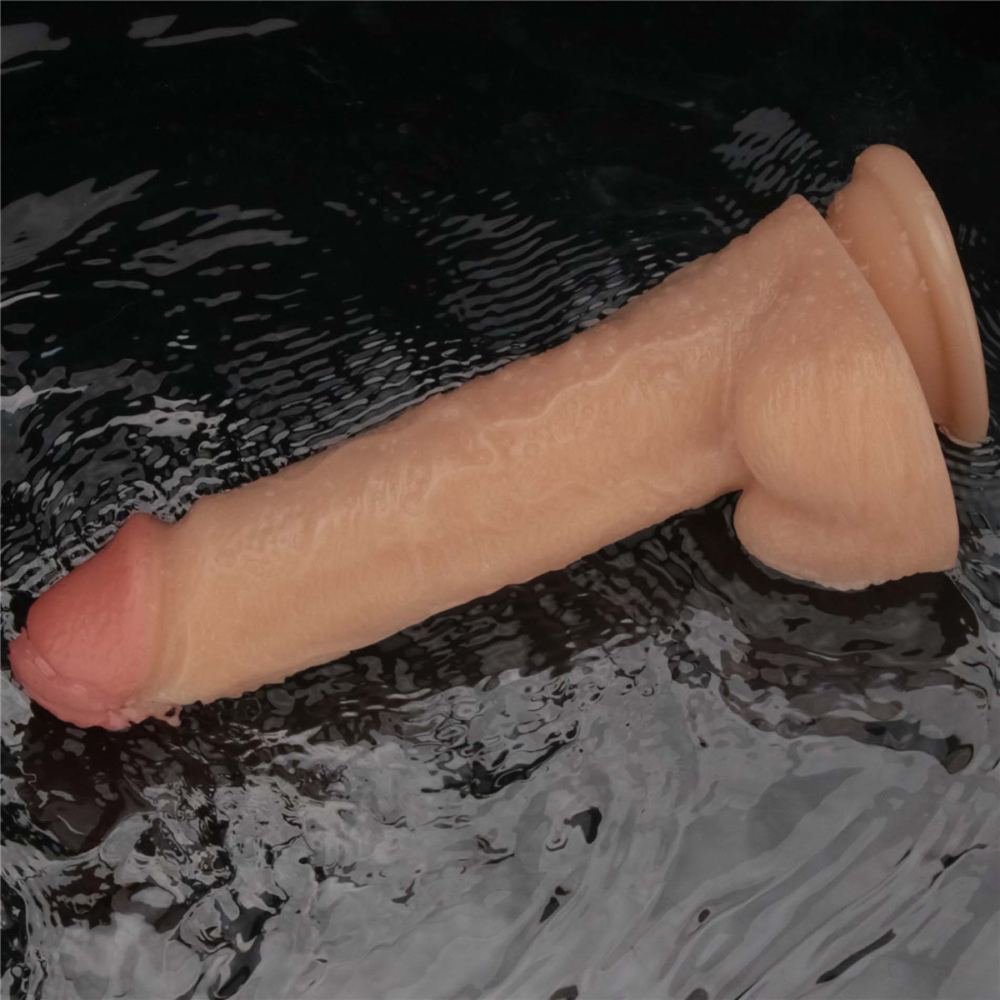 Вибратор реалистичный Lovetoy Power Basics Cock на присоске, бежевый, 20 х 4.5 см фото №5 — секс игрушки: Украина, NO TABOO