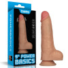 Вибратор реалистичный Lovetoy Power Basics Cock на присоске, бежевый, 23 х 5 см фото №1 — секс игрушки: Украина, NO TABOO