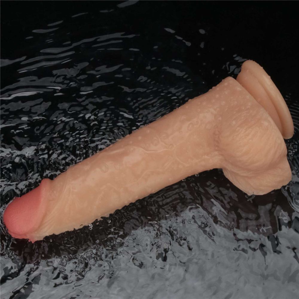 Вибратор реалистичный Lovetoy Power Basics Cock на присоске, бежевый, 23 х 5 см фото №5 — секс игрушки: Украина, NO TABOO