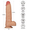 Вибратор реалистичный Lovetoy Power Basics Cock на присоске, бежевый, 23.6 х 5.1 см фото №4 — секс игрушки: Украина, NO TABOO