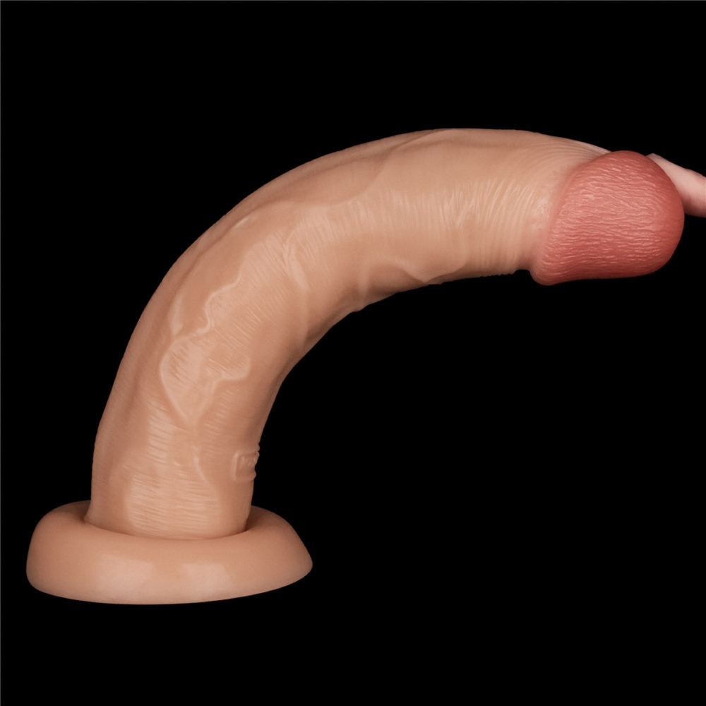 Вібратор-гігант реалістичний Lovetoy Power Basics Cock на присосці, бежевий, 26.2 х 5 см фото №7 — секс іграшки: Україна, NO TABOO