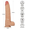 Вібратор-гігант реалістичний Lovetoy Power Basics Cock на присосці, бежевий, 28.3 х 5.5 см фото №4 — секс іграшки: Україна, NO TABOO