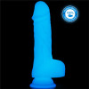 Фаллоимитатор реалистичный Lovetoy Lumino Play Dildo светится в темноте, на присоске, прозрачный, 19.3 х 4 см фото №2 — секс игрушки: Украина, NO TABOO
