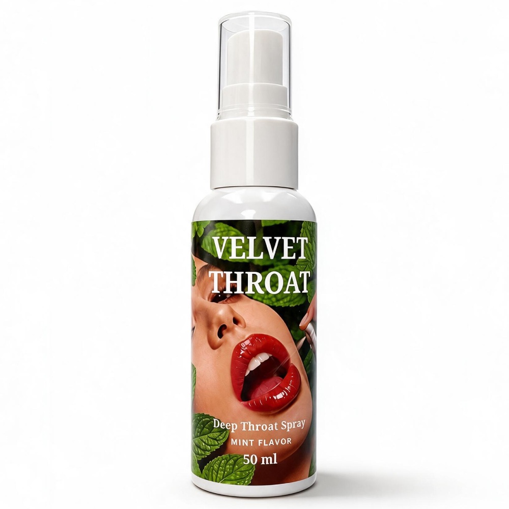 Спрей для глубокого минета WOW Velvet Throat со вкусом мяты, 50 мл, фото №2 — секс шоп Украина, NO TABOO