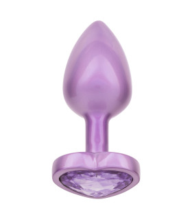 Анальная пробка CalExotics, S, Jewel с камнем, фиолетовая, 6 х 3,3 см - No Taboo